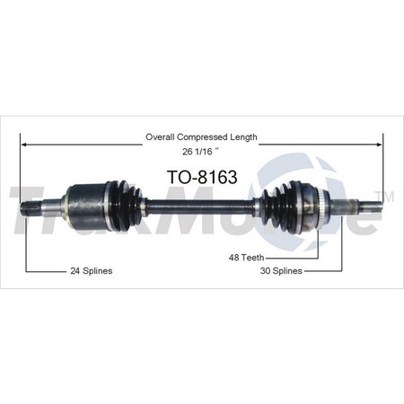 Cv Axle Shaft,To-8163